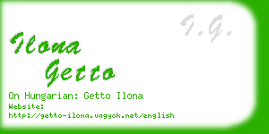 ilona getto business card